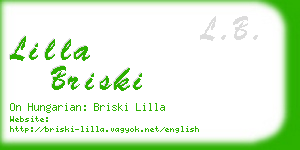 lilla briski business card